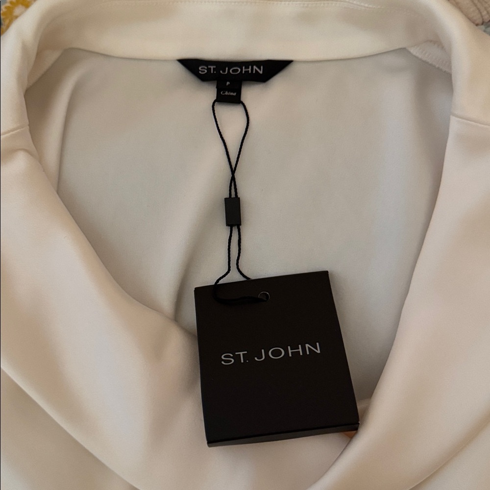 St. John Cream Cowl Neck Top - Picture 7 of 10